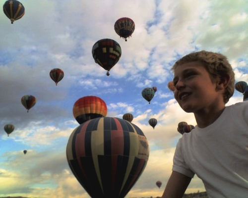 Great Reno Balloon Race Cheers crew member Nicolas York of Reno, NV