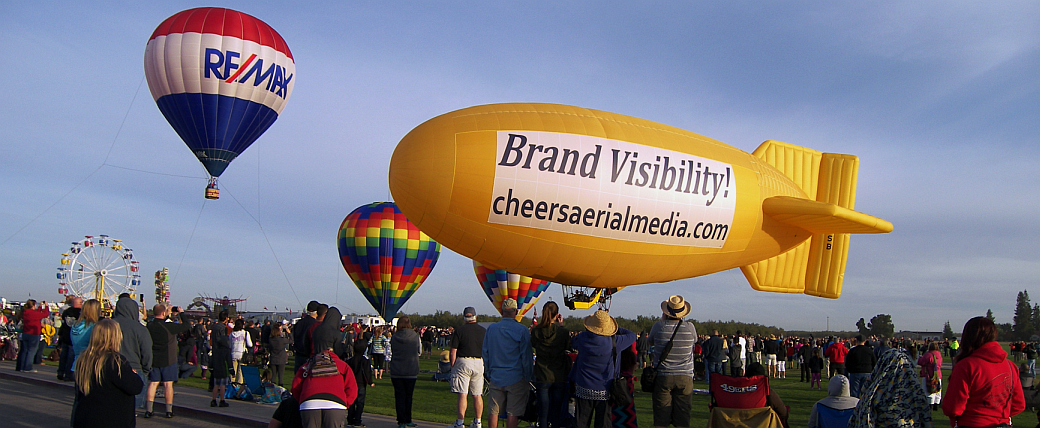 Amelia Airship with RE/MAX Balloon - Cheers Over California
