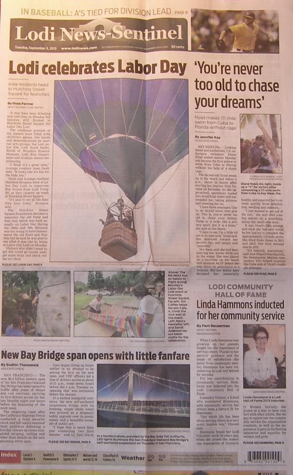 Cheers Aerial Media and the RE/MAX Balloon make front page above the fold